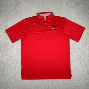 FootJoy FJ Shirt Mens Medium Red Performance‎ Golf Polo Stretch CoreGolf Academy